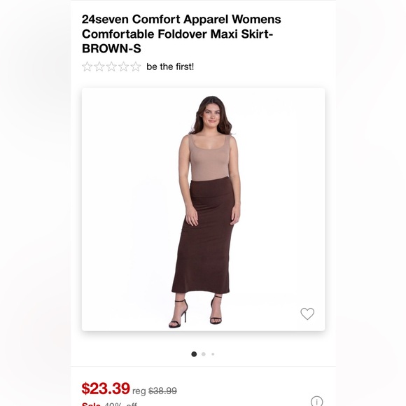 Brown fold over maxi skirt - Picture 1 of 1